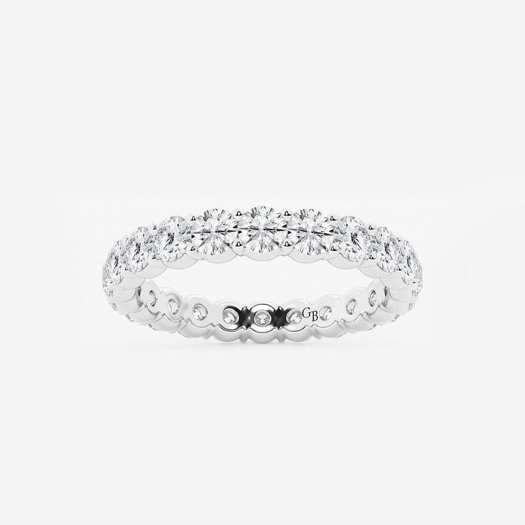 GWA005 - product video for 2 ctw Shared Prong Round Lab Grown Diamond Eternity Band - 3.1mm Width