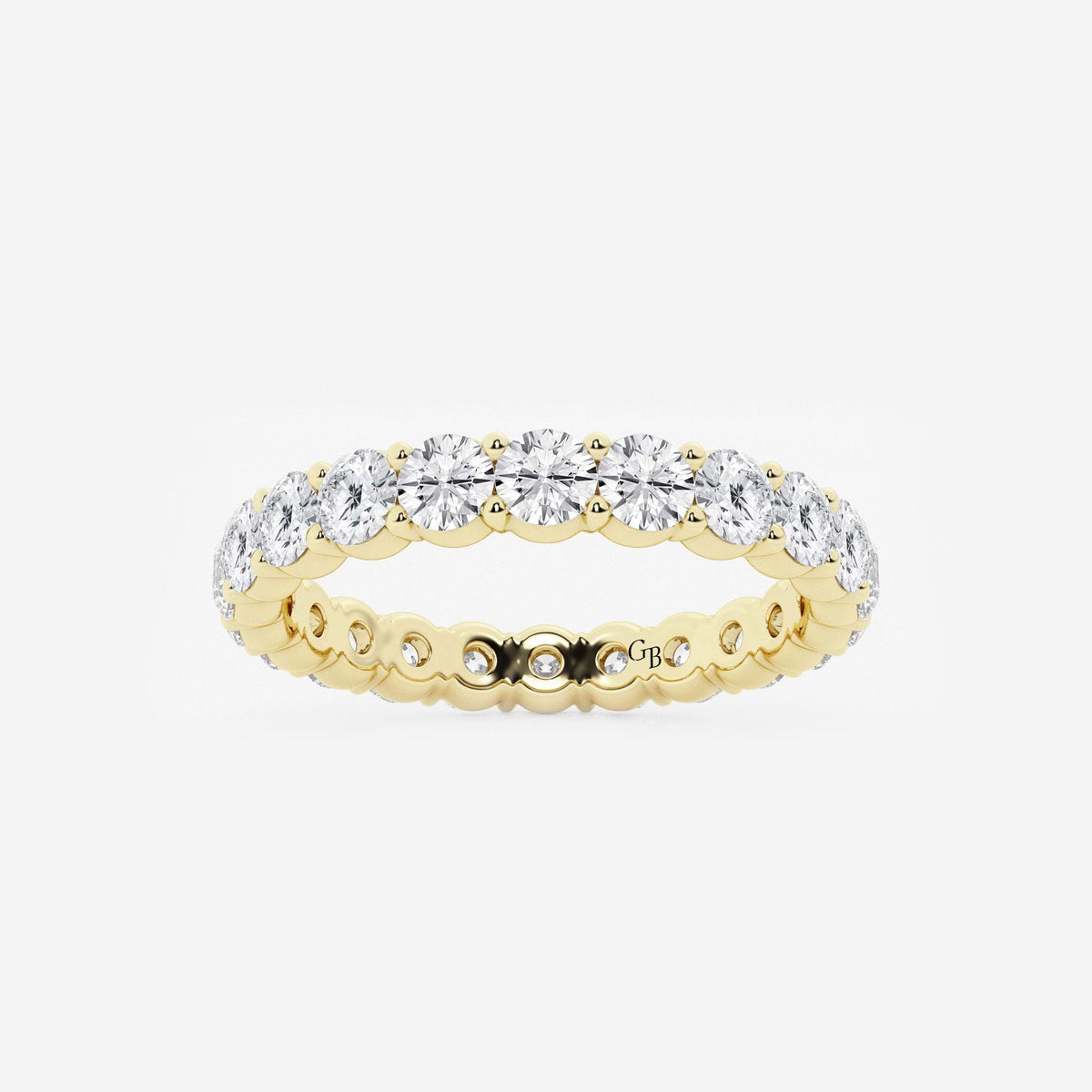 GWA005 - 2 ctw Shared Prong Round Lab Grown Diamond Eternity Band - 3.1mm Width