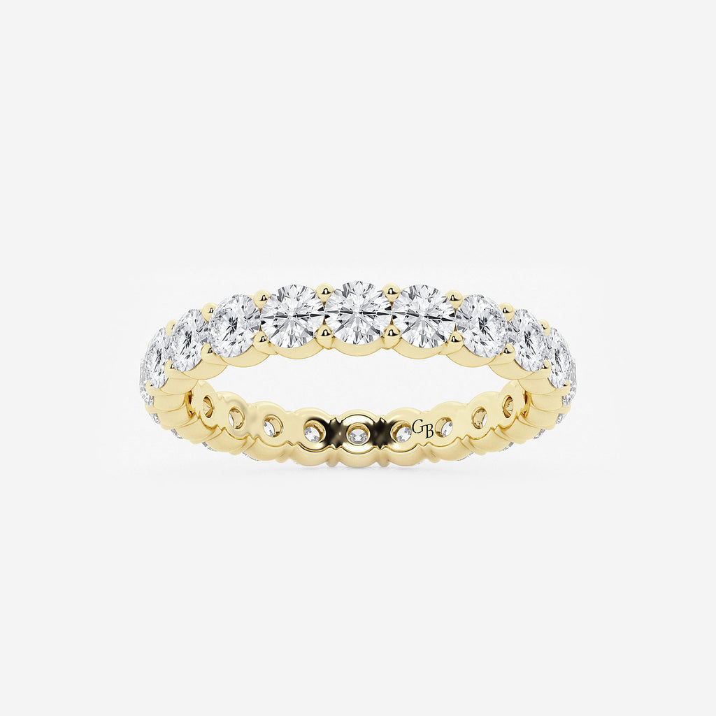 GWA005 - product video for 2 ctw Shared Prong Round Lab Grown Diamond Eternity Band - 3.1mm Width