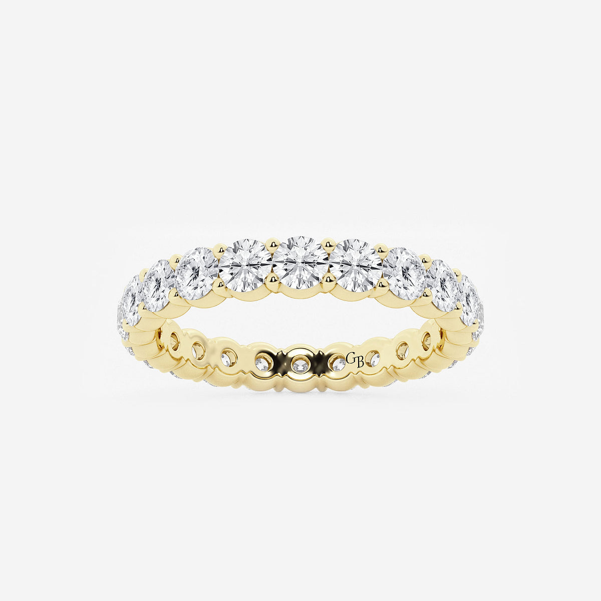 GWA005 - product video for 2 ctw Shared Prong Round Lab Grown Diamond Eternity Band - 3.1mm Width