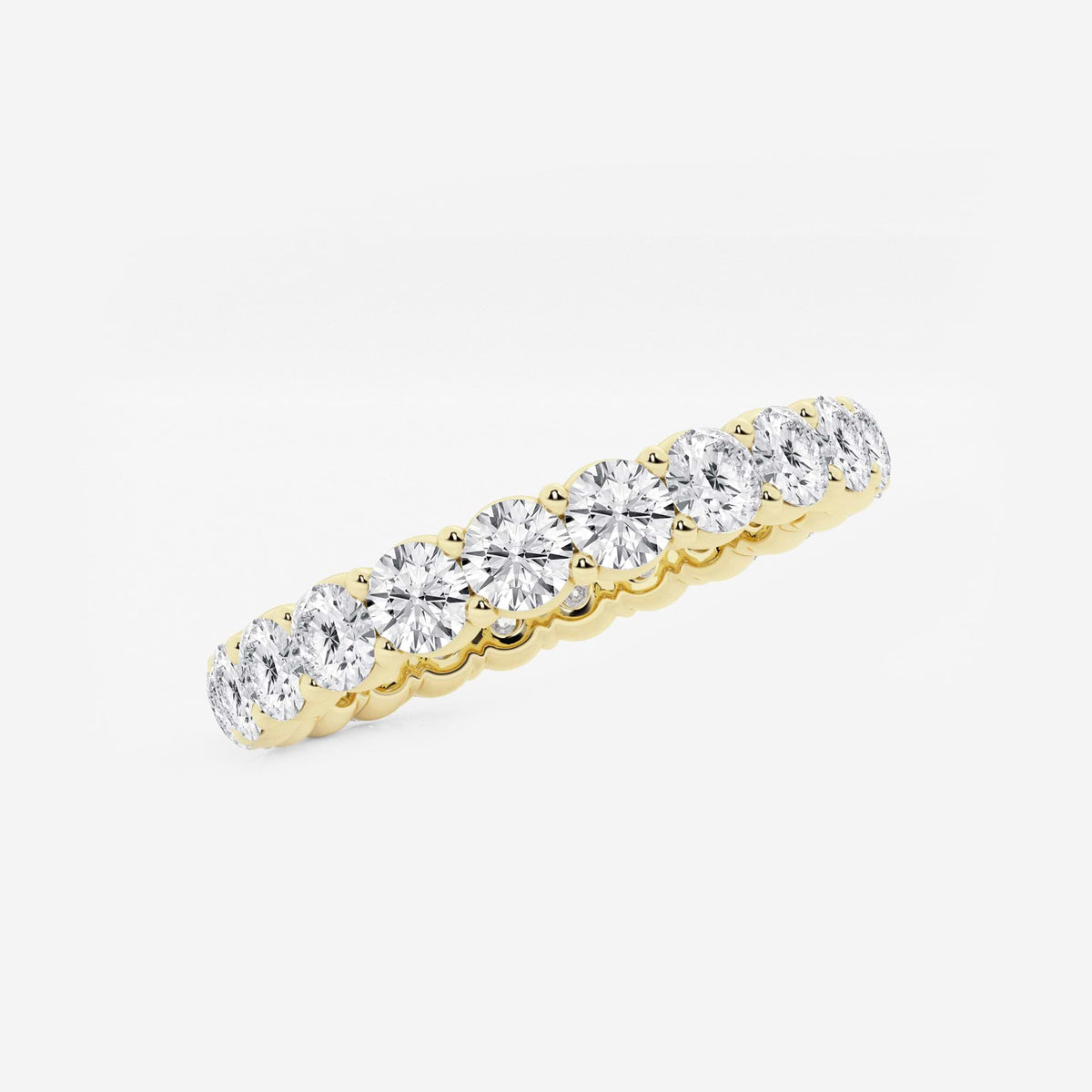 GWA005 - Additional Image 1 for  2 ctw Shared Prong Round Lab Grown Diamond Eternity Band - 3.1mm Width