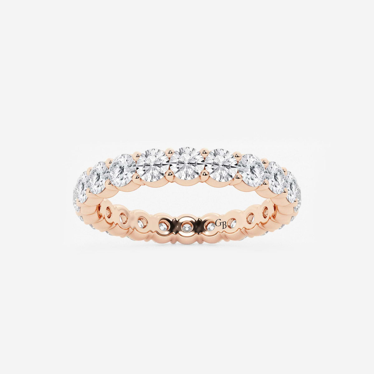 GWA005 - 2 ctw Shared Prong Round Lab Grown Diamond Eternity Band - 3.1mm Width
