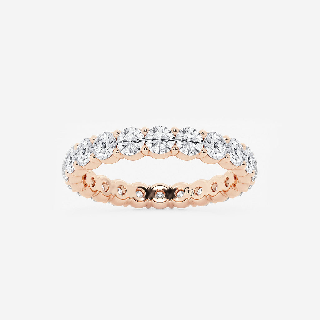 GWA005 - product video for 2 ctw Shared Prong Round Lab Grown Diamond Eternity Band - 3.1mm Width