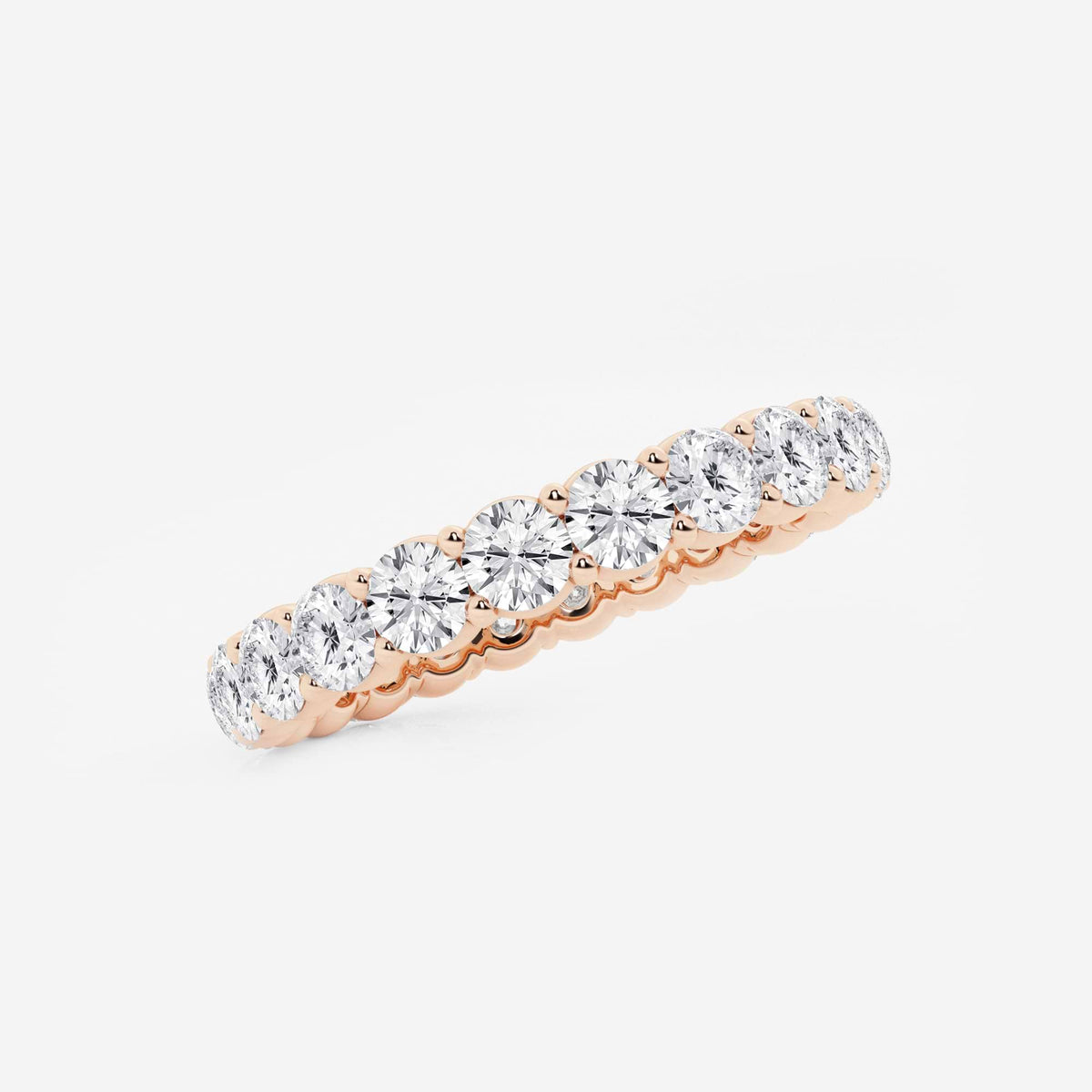 GWA005 - Additional Image 1 for  2 ctw Shared Prong Round Lab Grown Diamond Eternity Band - 3.1mm Width