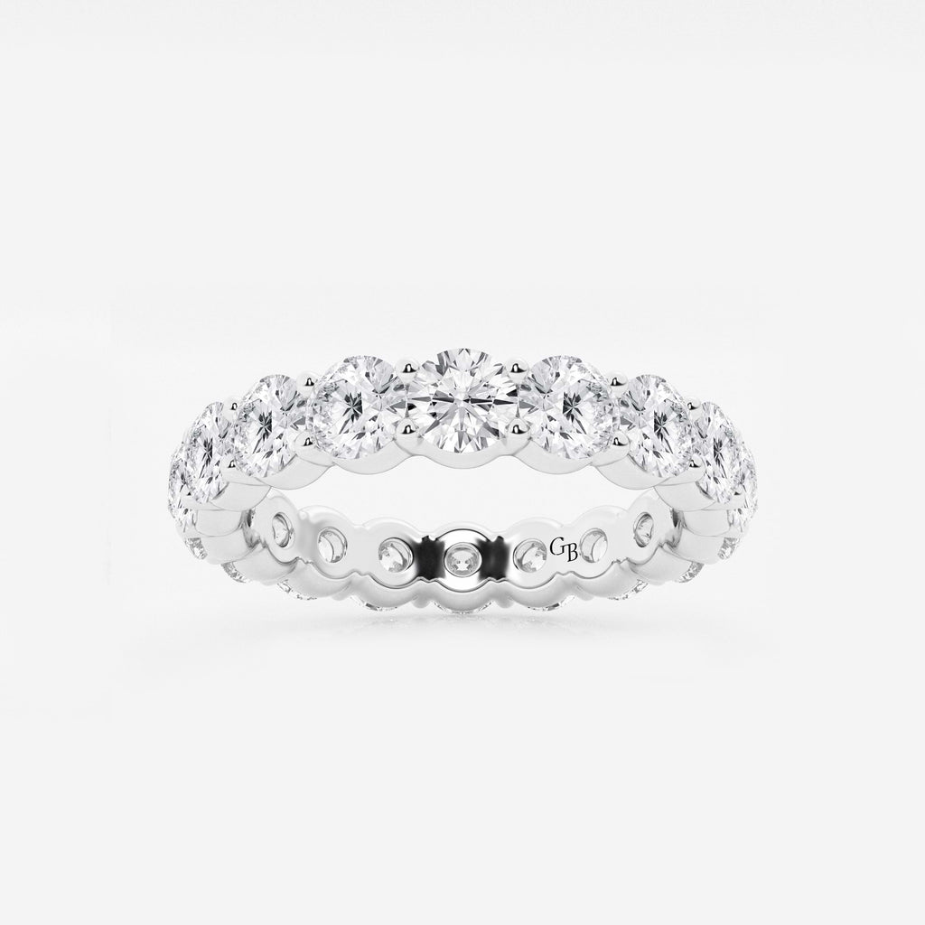 GWA005 - 3 ctw Shared Prong Round Lab Grown Diamond Eternity Band - 3.7mm Width