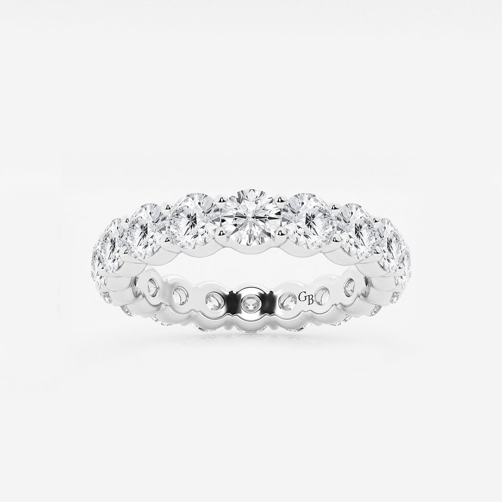 GWA005 - product video for 3 ctw Shared Prong Round Lab Grown Diamond Eternity Band - 3.7mm Width