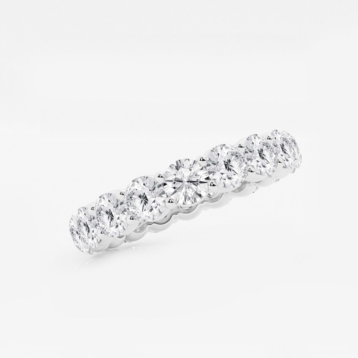 GWA005 - Additional Image 1 for  3 ctw Shared Prong Round Lab Grown Diamond Eternity Band - 3.7mm Width