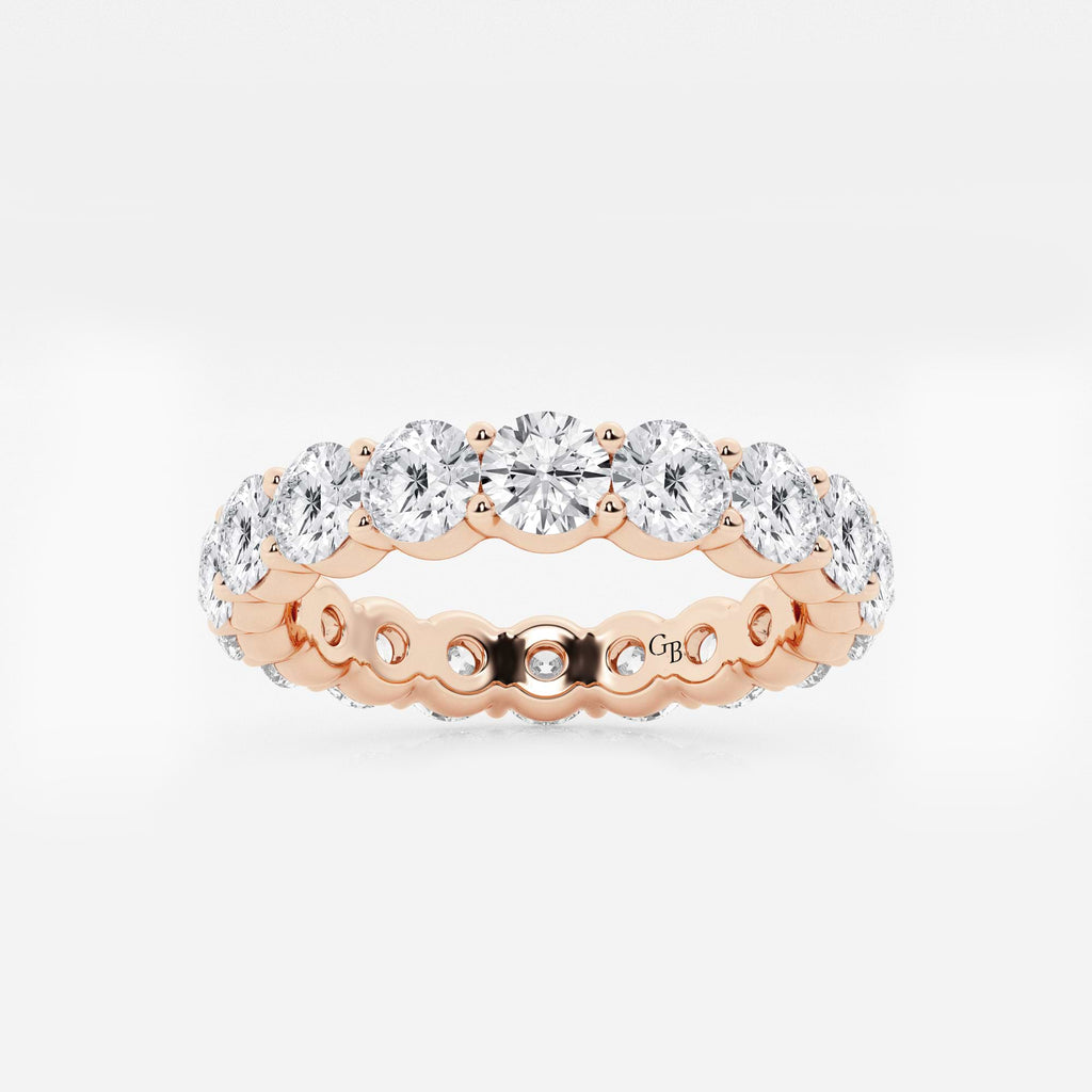 GWA005 - 3 ctw Shared Prong Round Lab Grown Diamond Eternity Band - 3.7mm Width