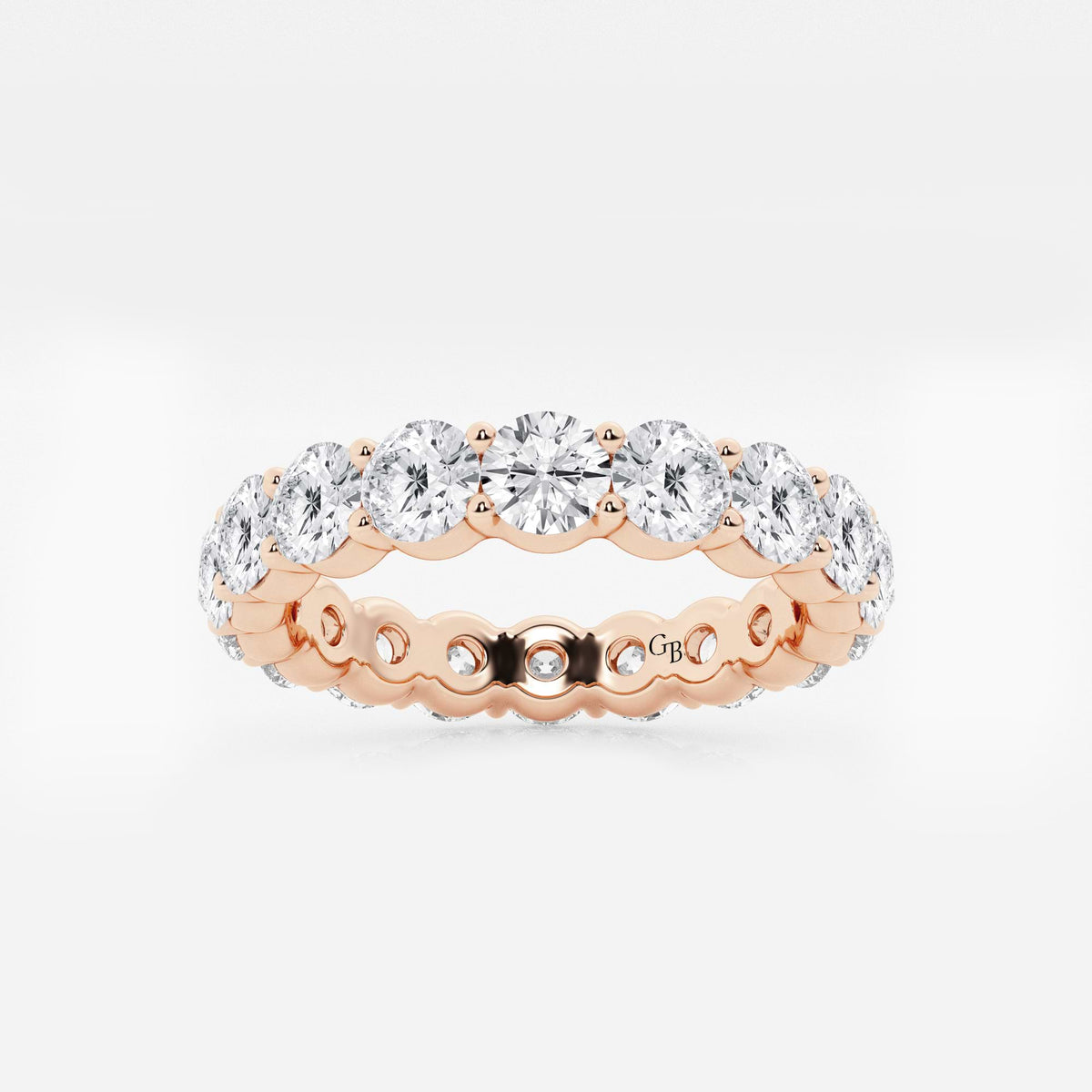 GWA005 - 3 ctw Shared Prong Round Lab Grown Diamond Eternity Band - 3.7mm Width