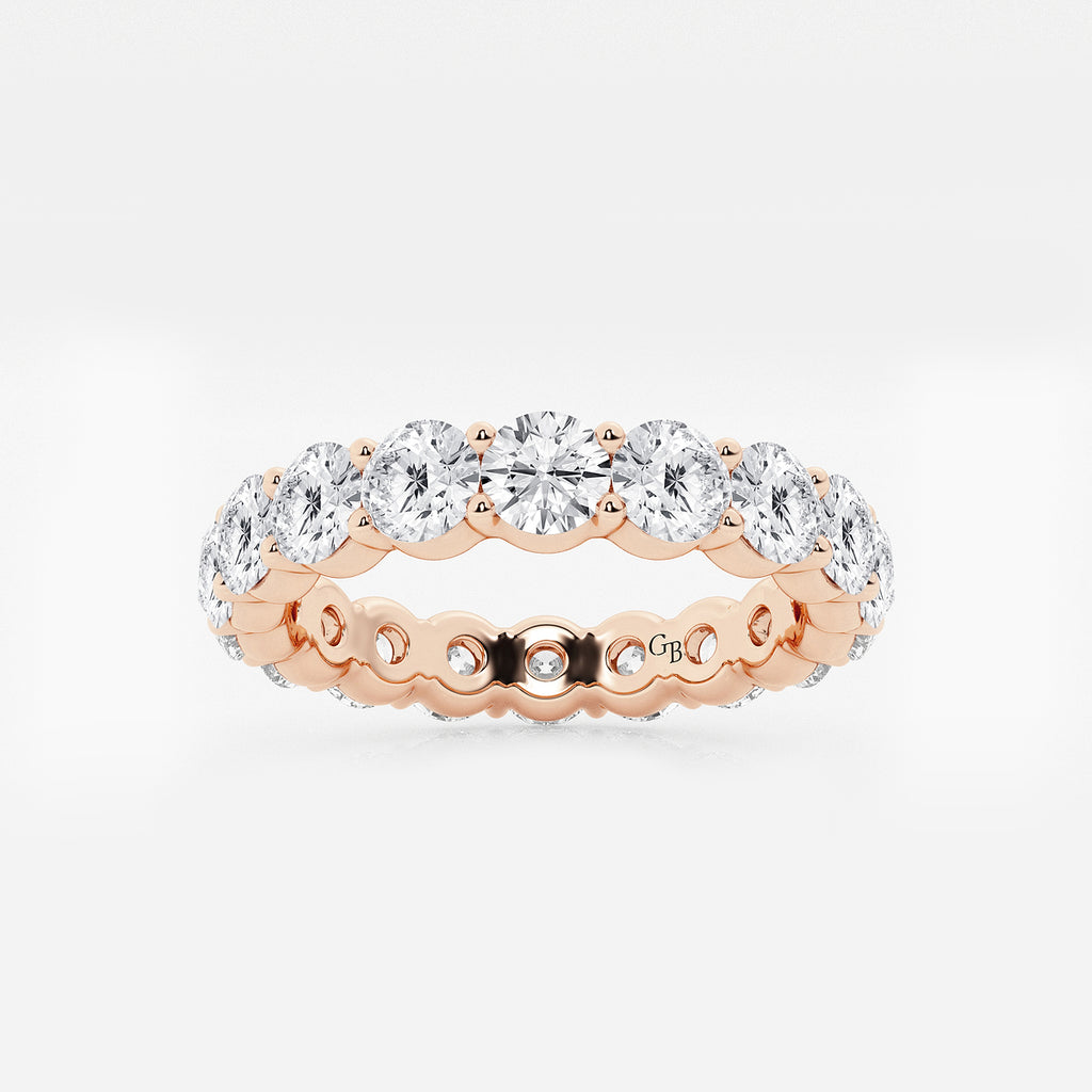 GWA005 - product video for 3 ctw Shared Prong Round Lab Grown Diamond Eternity Band - 3.7mm Width