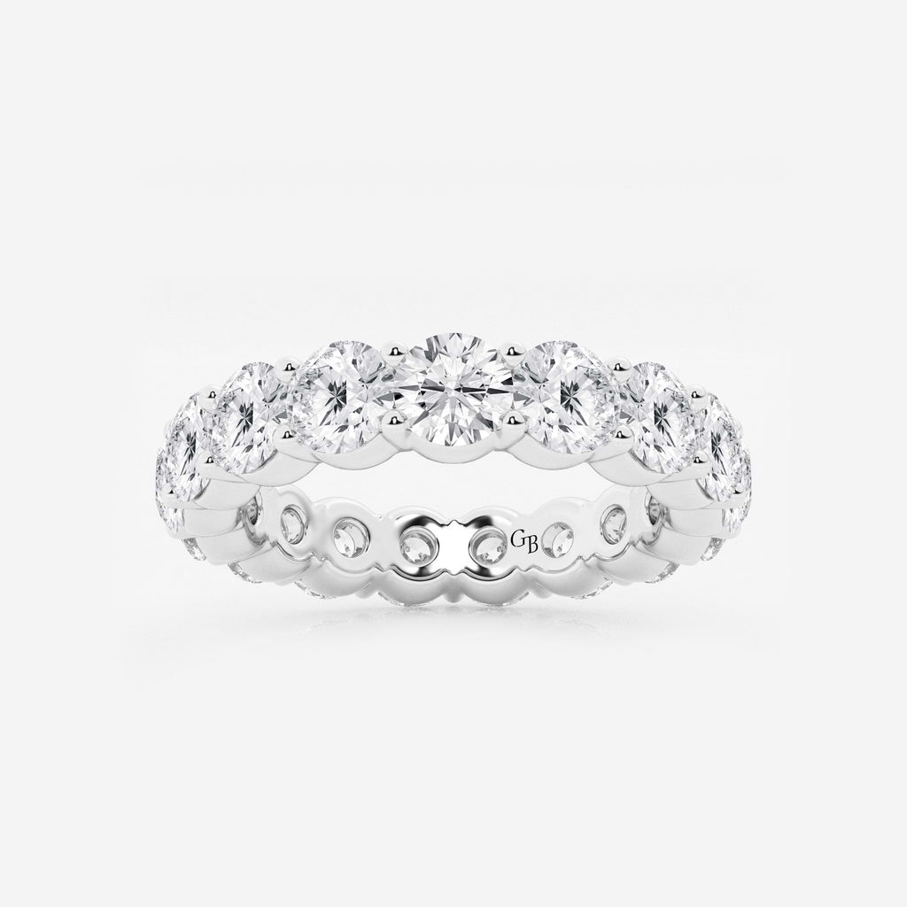GWA005 - 4 ctw Shared Prong Round Lab Grown Diamond Eternity Band - 4.2mm Width