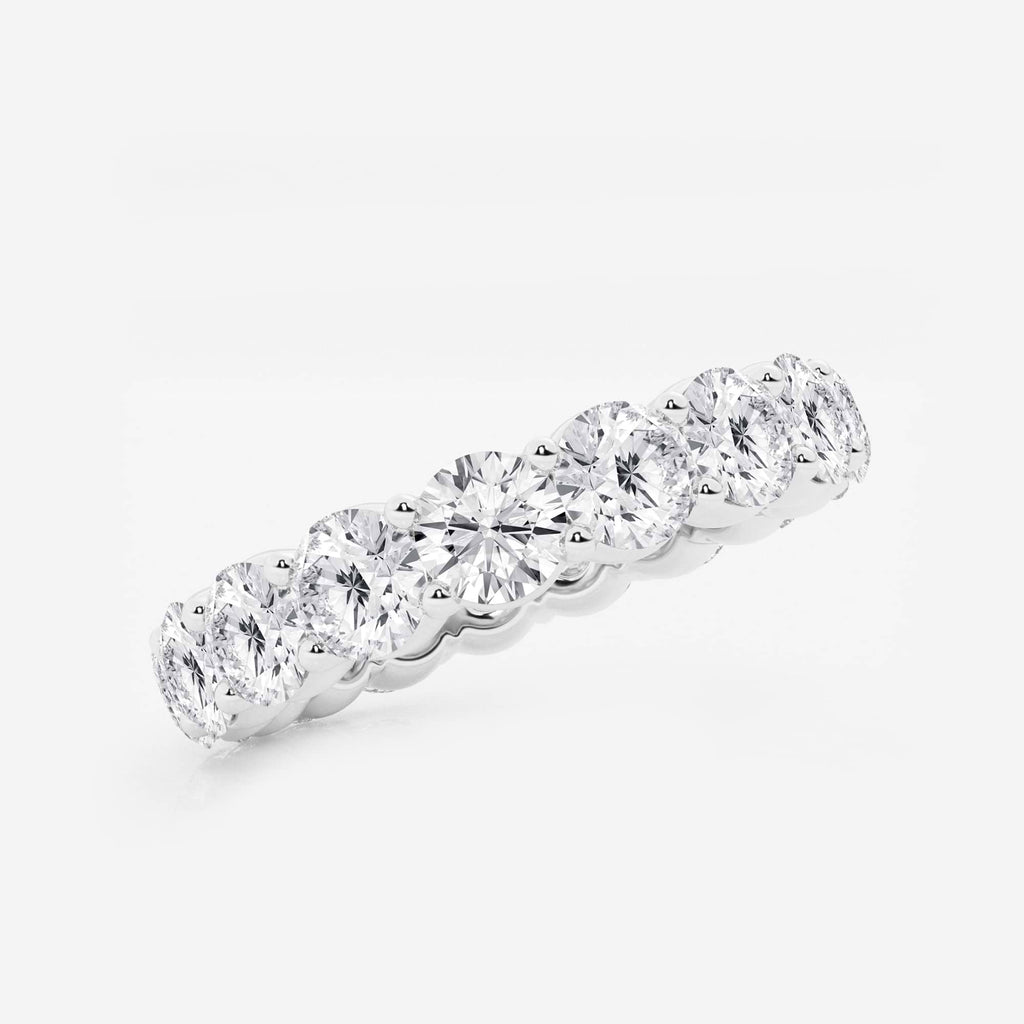 GWA005 - Additional Image 1 for  4 ctw Shared Prong Round Lab Grown Diamond Eternity Band - 4.2mm Width
