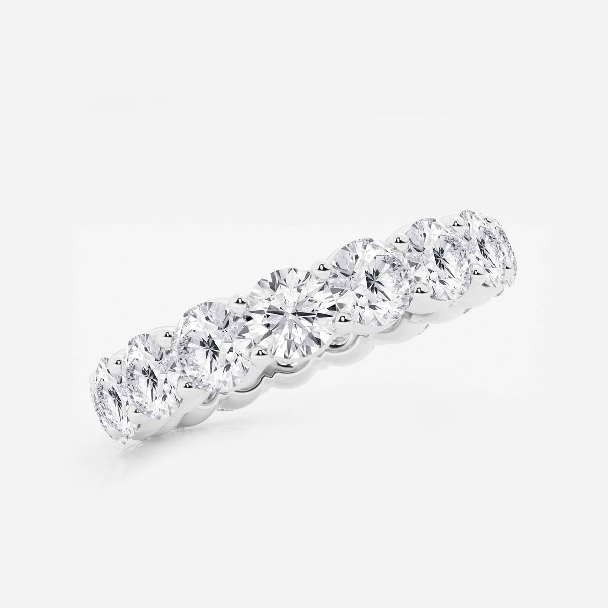 GWA005 - Additional Image 1 for  4 ctw Shared Prong Round Lab Grown Diamond Eternity Band - 4.2mm Width