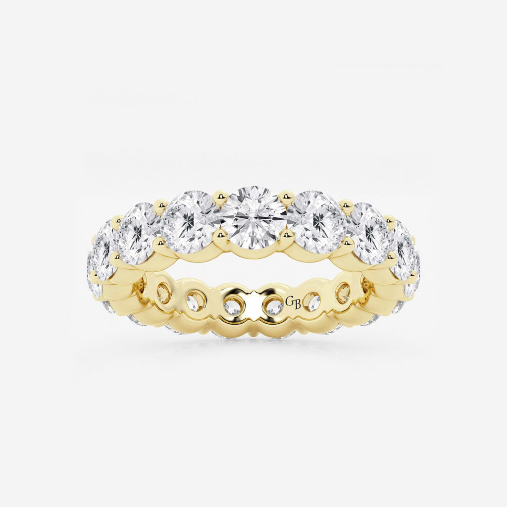 GWA005 - 4 ctw Shared Prong Round Lab Grown Diamond Eternity Band - 4.2mm Width
