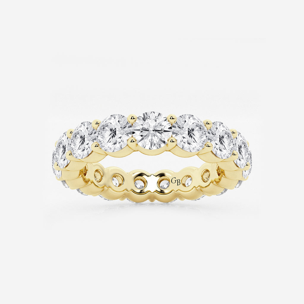 GWA005 - product video for 4 ctw Shared Prong Round Lab Grown Diamond Eternity Band - 4.2mm Width
