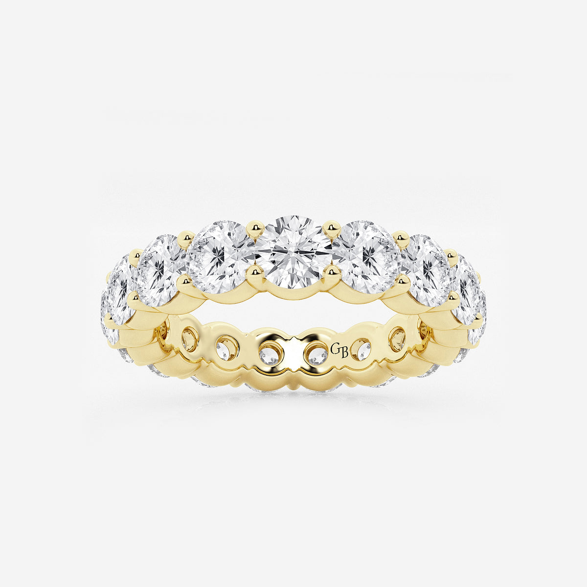 GWA005 - product video for 4 ctw Shared Prong Round Lab Grown Diamond Eternity Band - 4.2mm Width