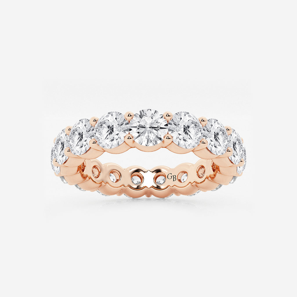 GWA005 - product video for 4 ctw Shared Prong Round Lab Grown Diamond Eternity Band - 4.2mm Width