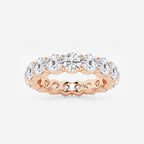 GWA005 - product video for 4 ctw Shared Prong Round Lab Grown Diamond Eternity Band - 4.2mm Width