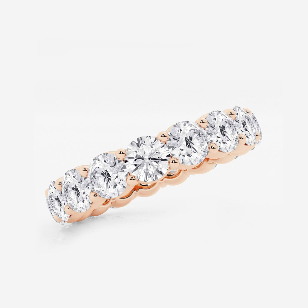 GWA005 - Additional Image 1 for  4 ctw Shared Prong Round Lab Grown Diamond Eternity Band - 4.2mm Width