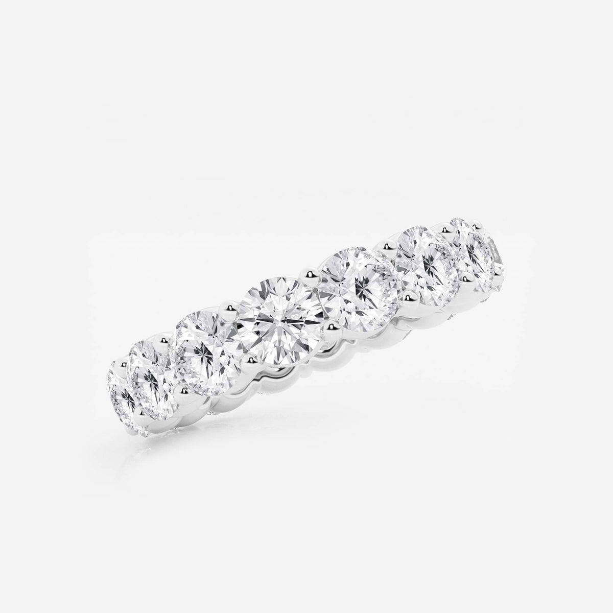 GWA005 - Additional Image 1 for  5 ctw Shared Prong Round Lab Grown Diamond Eternity Band - 4.7mm Width