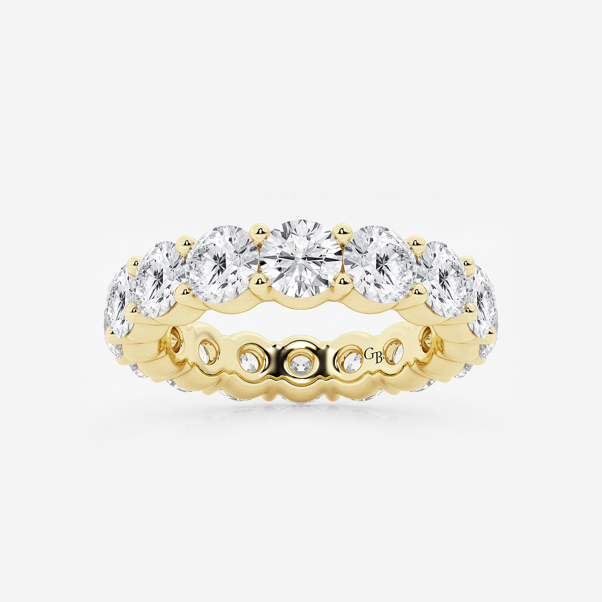 GWA005 - product video for 5 ctw Shared Prong Round Lab Grown Diamond Eternity Band - 4.7mm Width