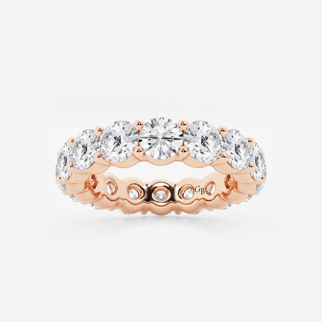 GWA005 - 5 ctw Shared Prong Round Lab Grown Diamond Eternity Band - 4.7mm Width