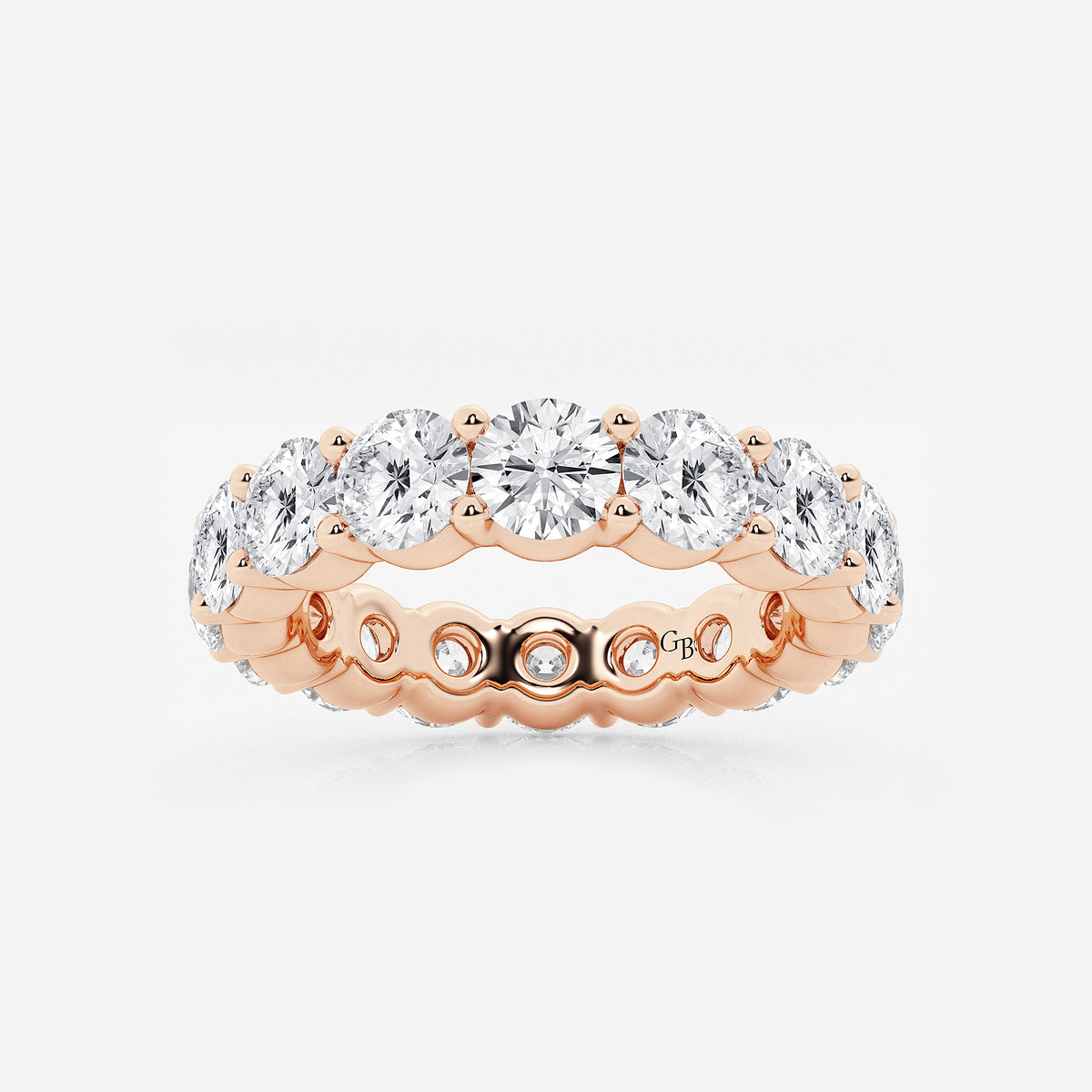 GWA005 - product video for 5 ctw Shared Prong Round Lab Grown Diamond Eternity Band - 4.7mm Width