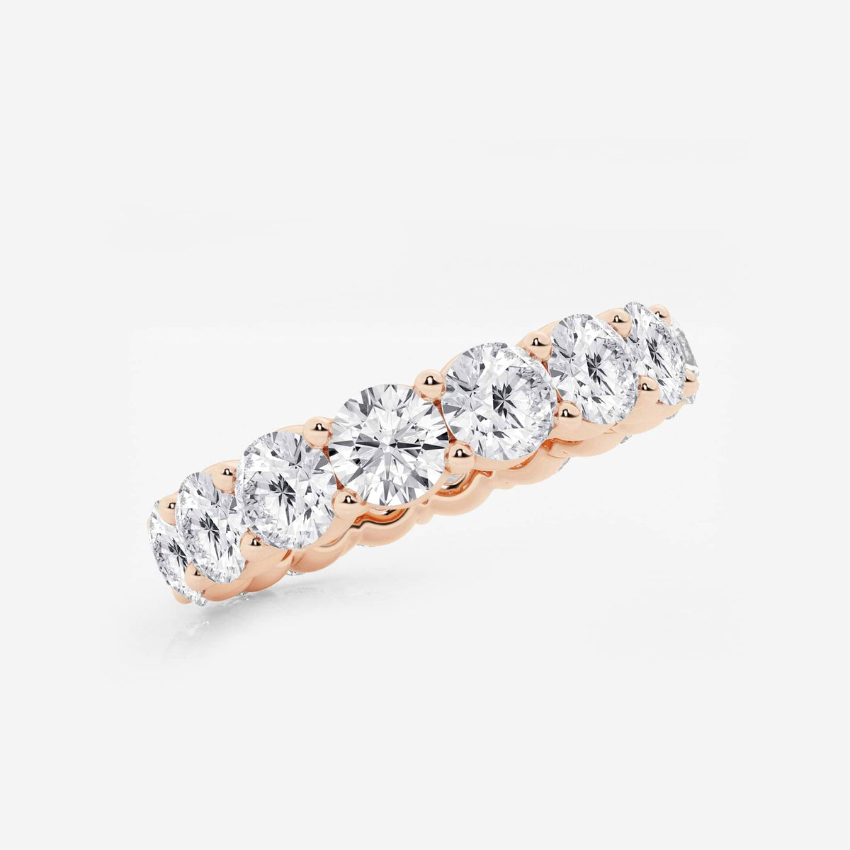 GWA005 - Additional Image 1 for  5 ctw Shared Prong Round Lab Grown Diamond Eternity Band - 4.7mm Width