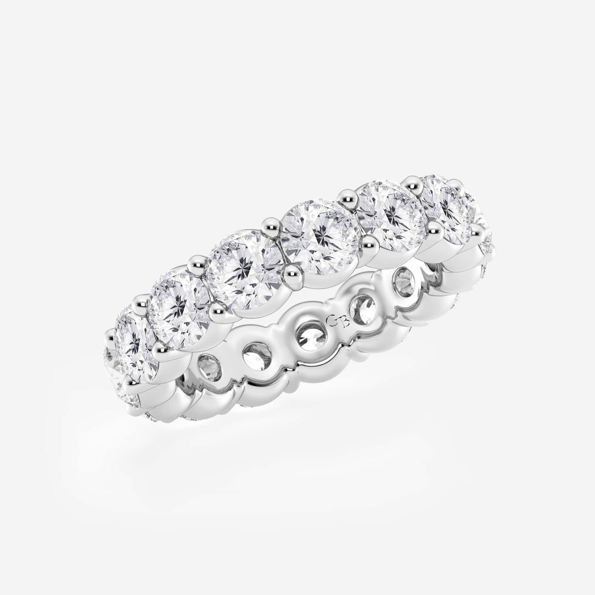 GWA005 - Additional Image 1 for  6 ctw Shared Prong Round Lab Grown Diamond Eternity Band - 4.8mm Width