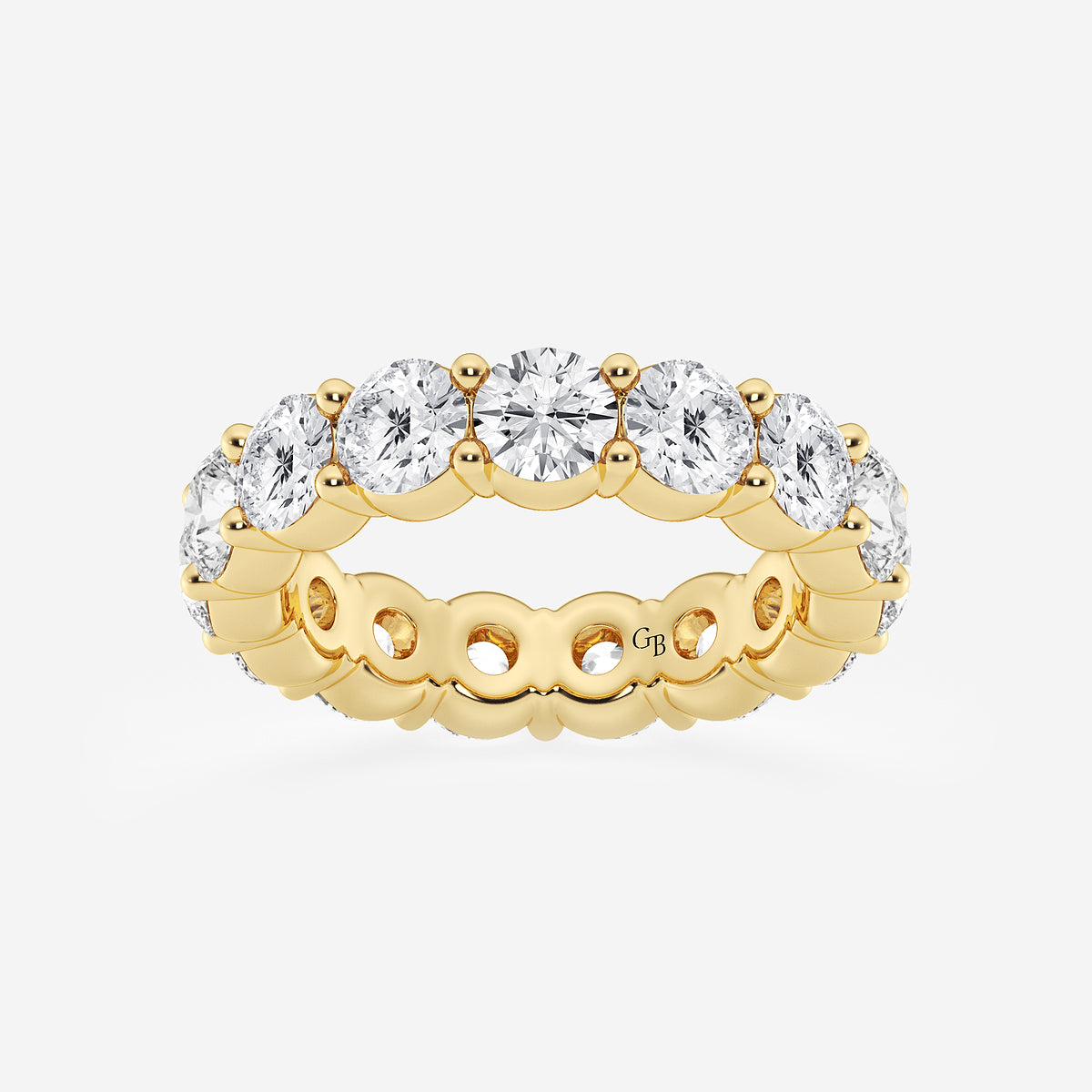 GWA005 - product video for 6 ctw Shared Prong Round Lab Grown Diamond Eternity Band - 4.8mm Width