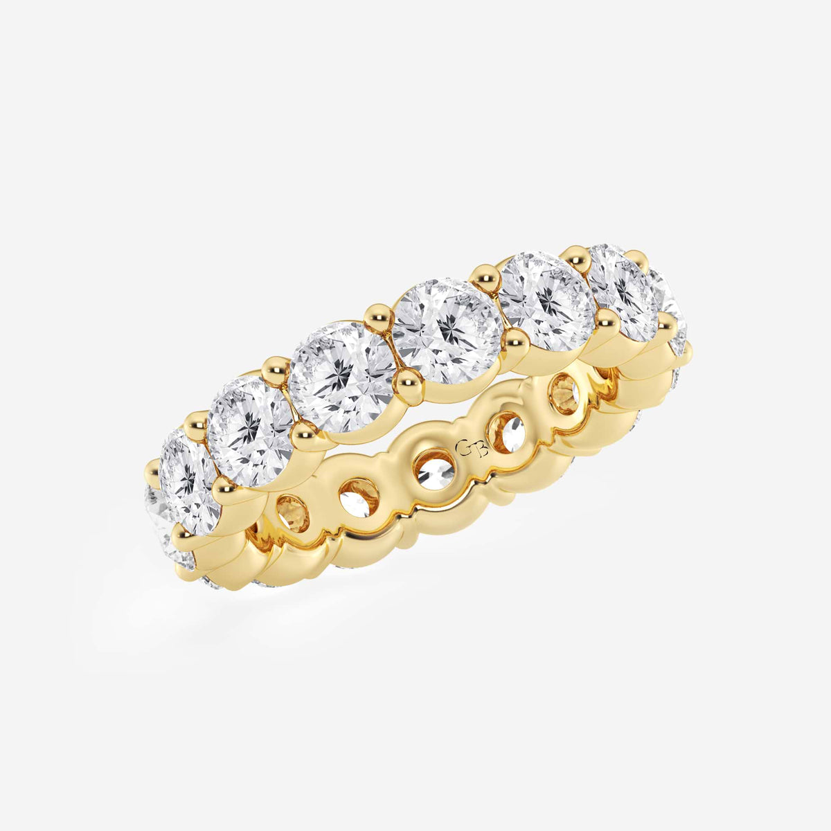 GWA005 - Additional Image 1 for  6 ctw Shared Prong Round Lab Grown Diamond Eternity Band - 4.8mm Width