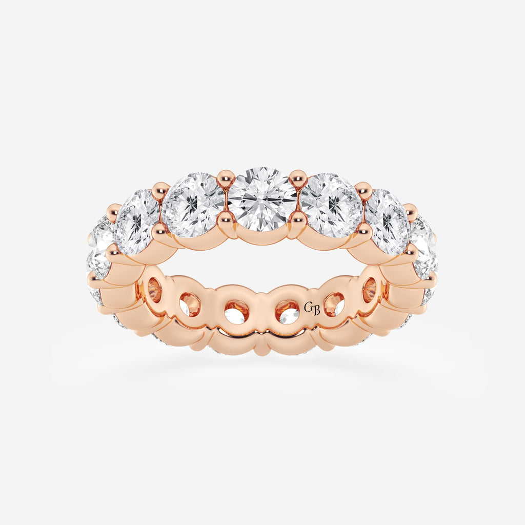 GWA005 - 6 ctw Shared Prong Round Lab Grown Diamond Eternity Band - 4.8mm Width