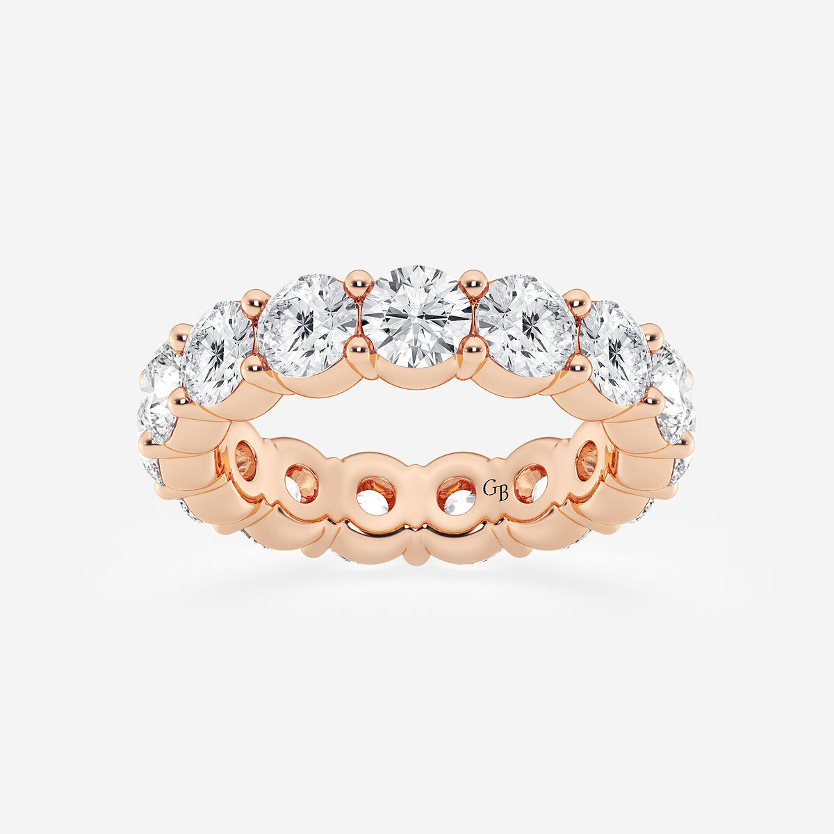 GWA005 - product video for 6 ctw Shared Prong Round Lab Grown Diamond Eternity Band - 4.8mm Width