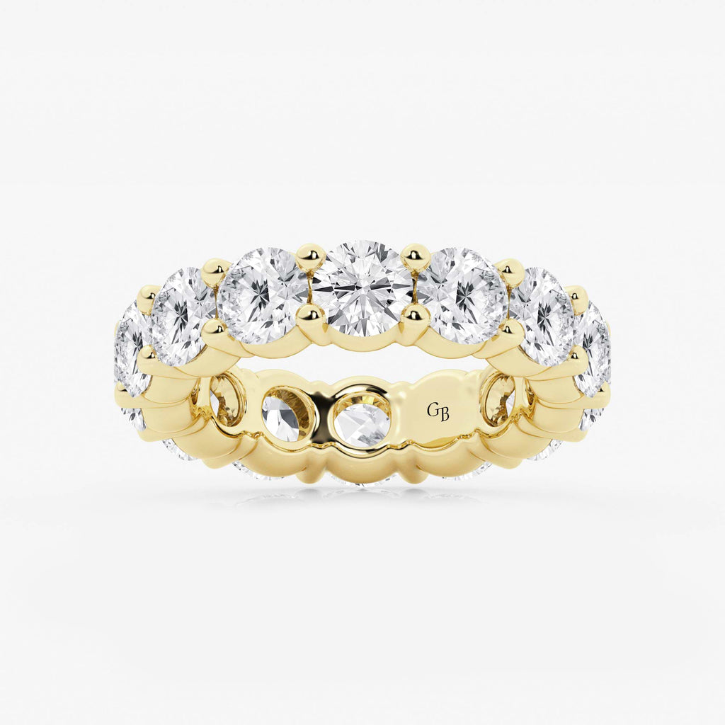 GWA005 - 7 ctw Round Lab Grown Diamond Shared Prong Eternity Band - 5mm Width