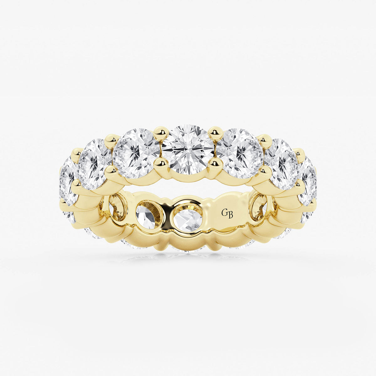GWA005 - product video for 7 ctw Round Lab Grown Diamond Shared Prong Eternity Band - 5mm Width