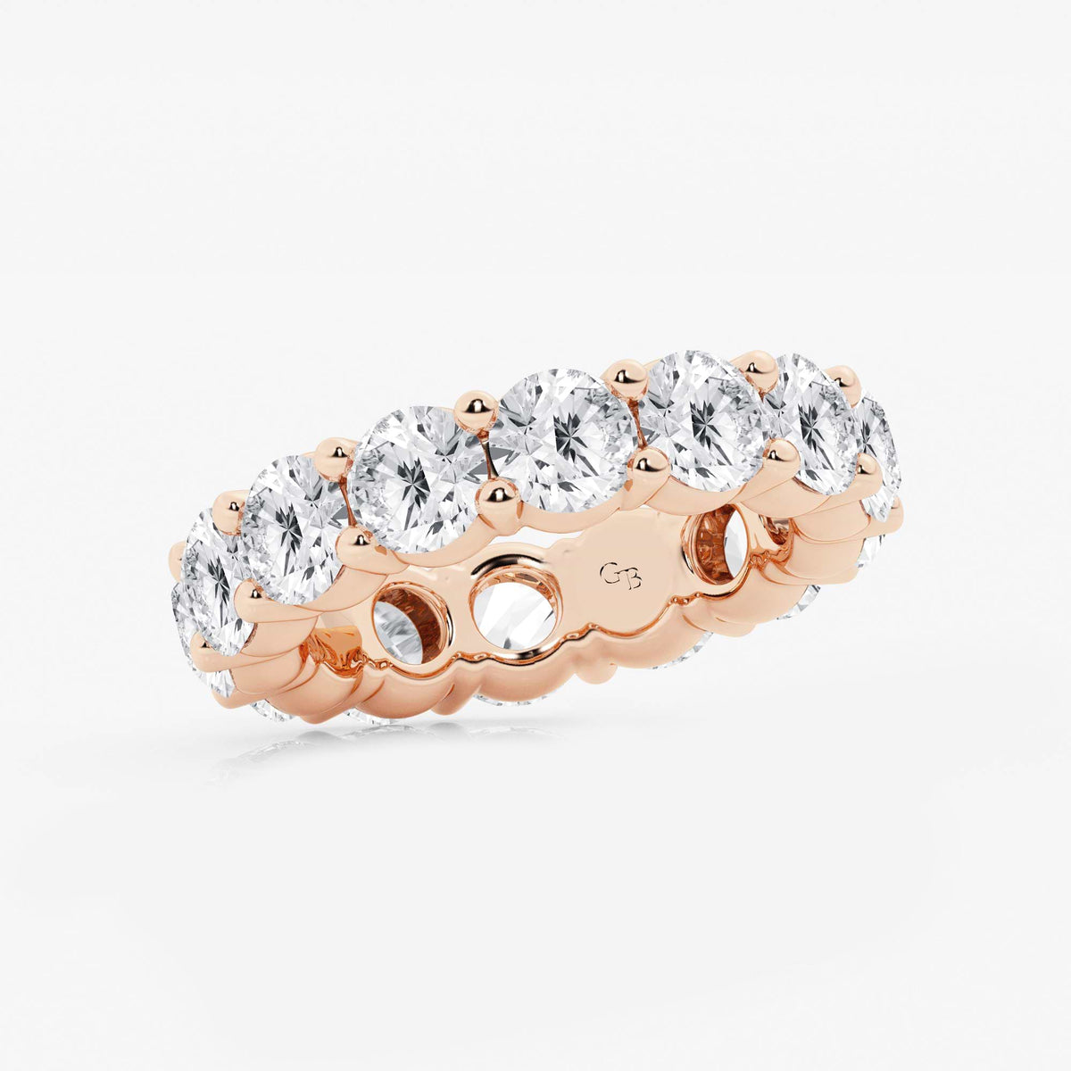 GWA005 - Additional Image 1 for  7 ctw Round Lab Grown Diamond Shared Prong Eternity Band - 5mm Width