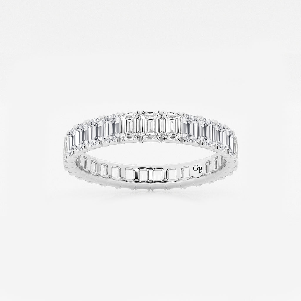 GWA006 - product video for 2 ctw Emerald Lab Grown Diamond Eternity Band - 3mm Width