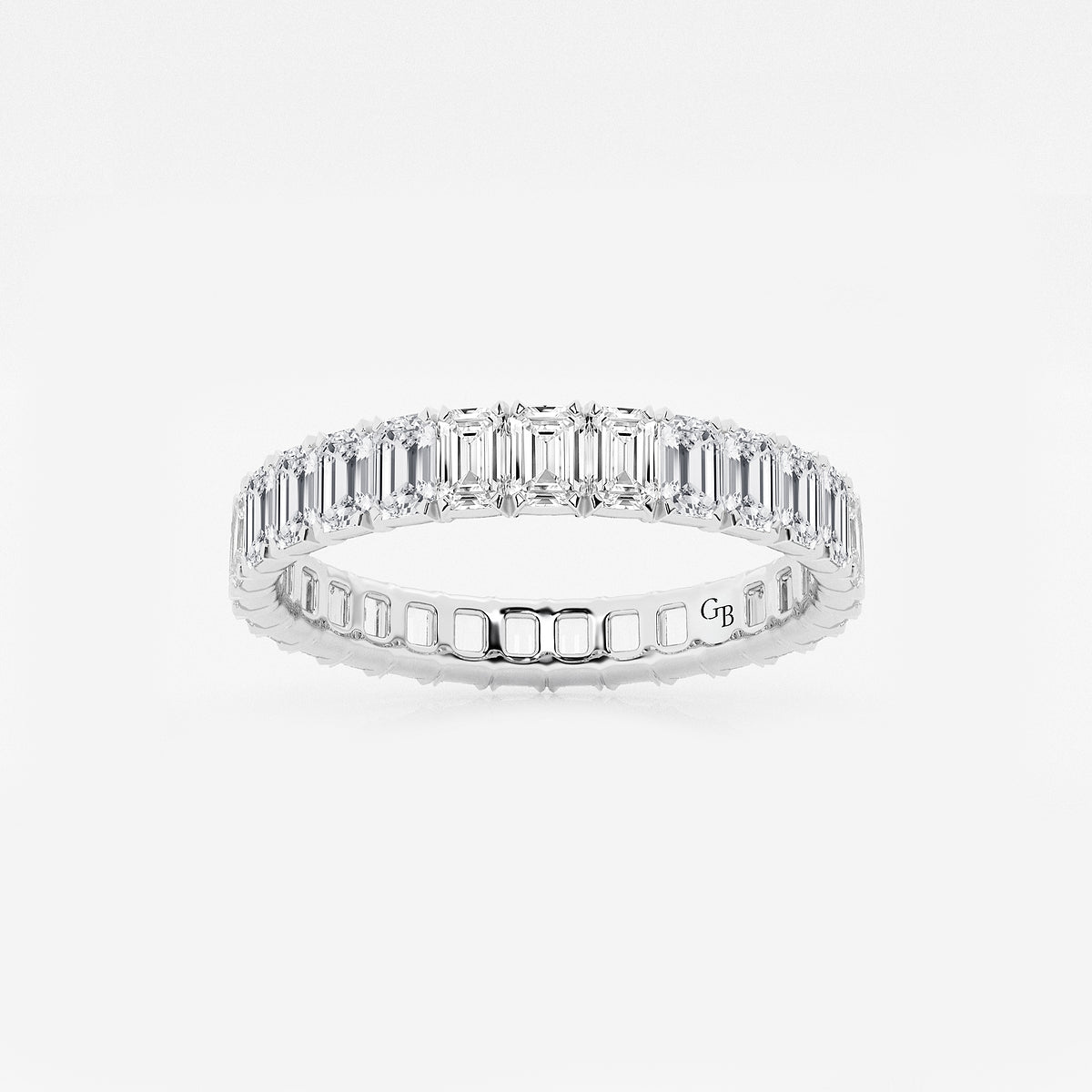 GWA006 - product video for 2 ctw Emerald Lab Grown Diamond Eternity Band - 3mm Width