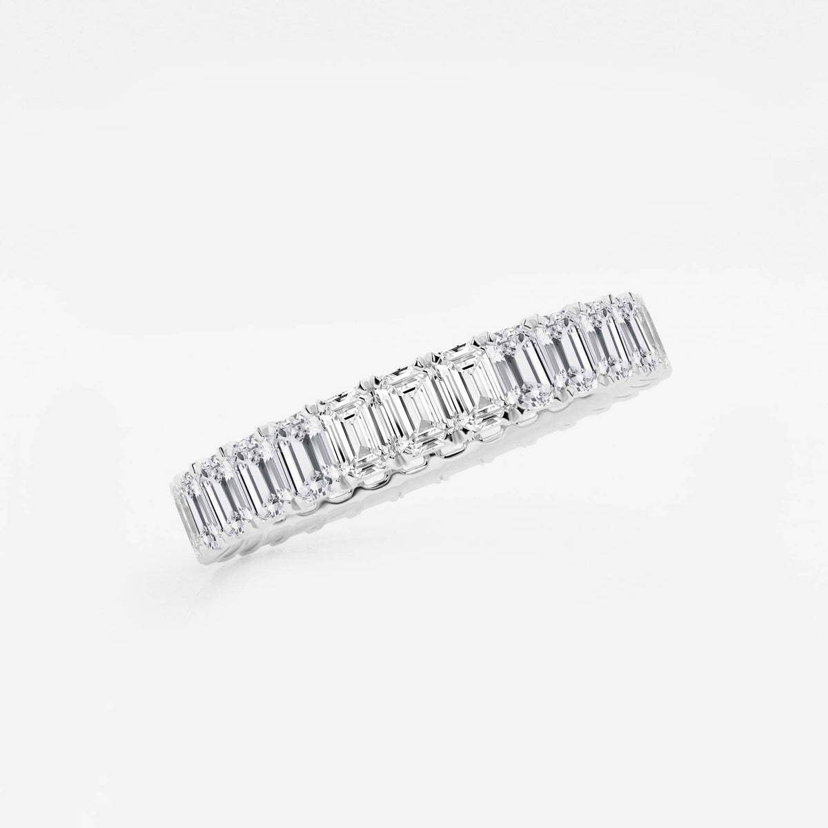 GWA006 - Additional Image 1 for  2 ctw Emerald Lab Grown Diamond Eternity Band - 3mm Width