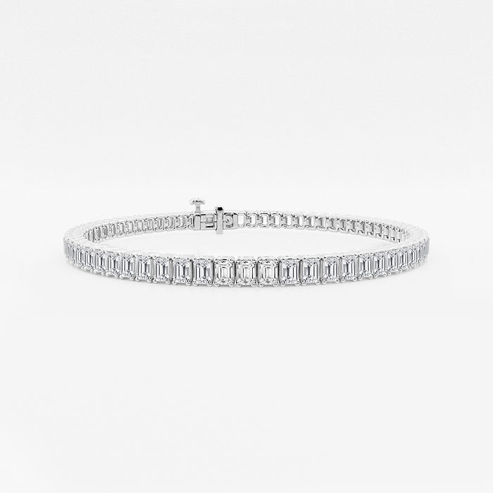 GWA006 - 7 ctw Emerald Lab Grown Diamond Tennis Bracelet - 7 Inches