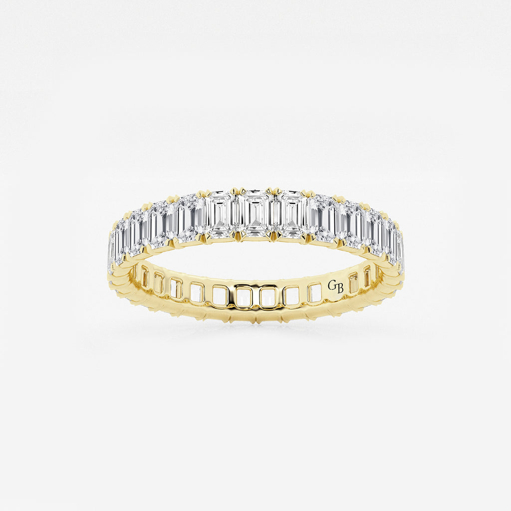 GWA006 - product video for 2 ctw Emerald Lab Grown Diamond Eternity Band - 3mm Width