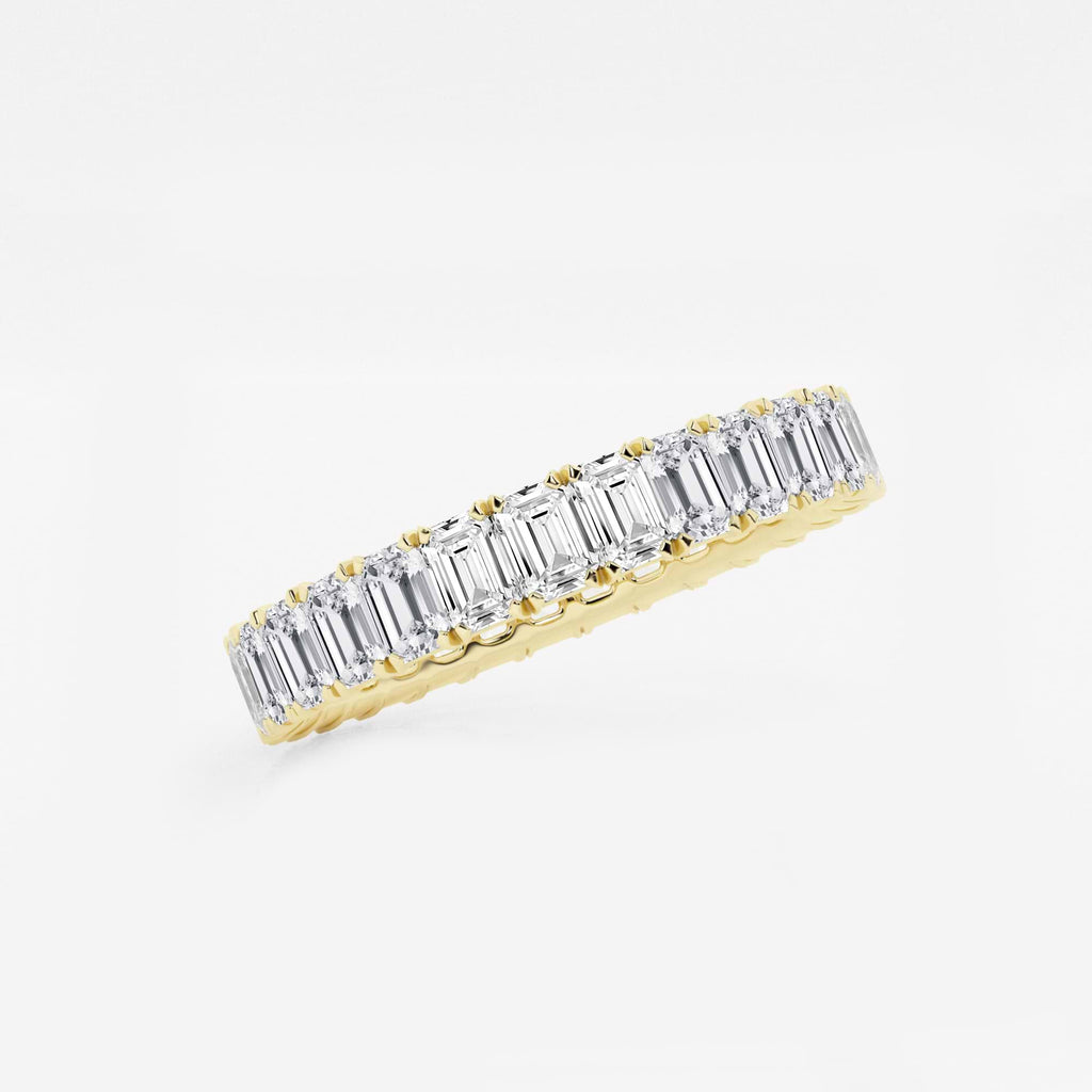 GWA006 - Additional Image 1 for  2 ctw Emerald Lab Grown Diamond Eternity Band - 3mm Width