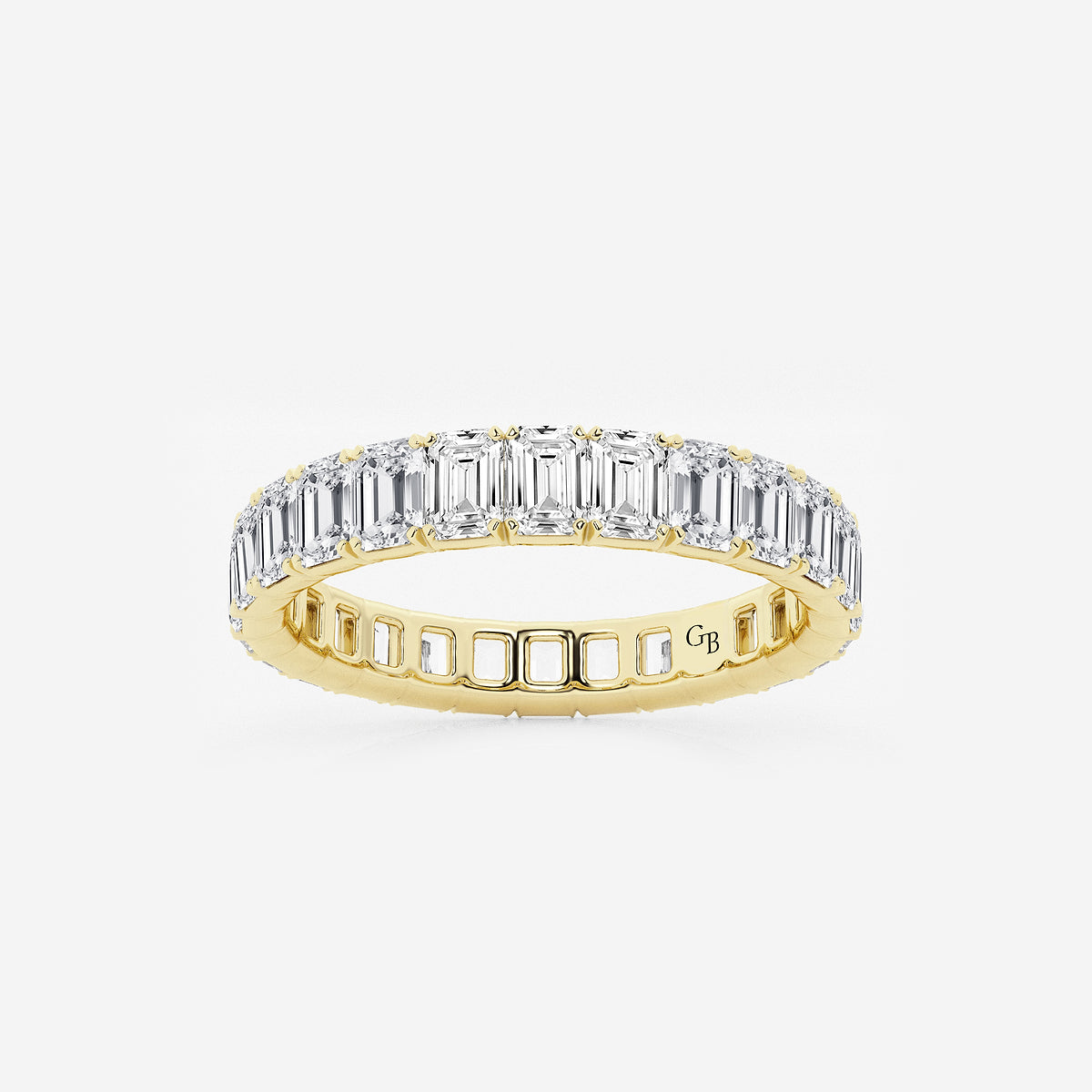 GWA006 - product video for 3 ctw Emerald Lab Grown Diamond Eternity Band - 3.3mm Width