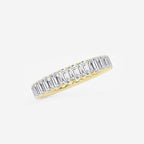 GWA006 - Additional Image 1 for  3 ctw Emerald Lab Grown Diamond Eternity Band - 3.3mm Width