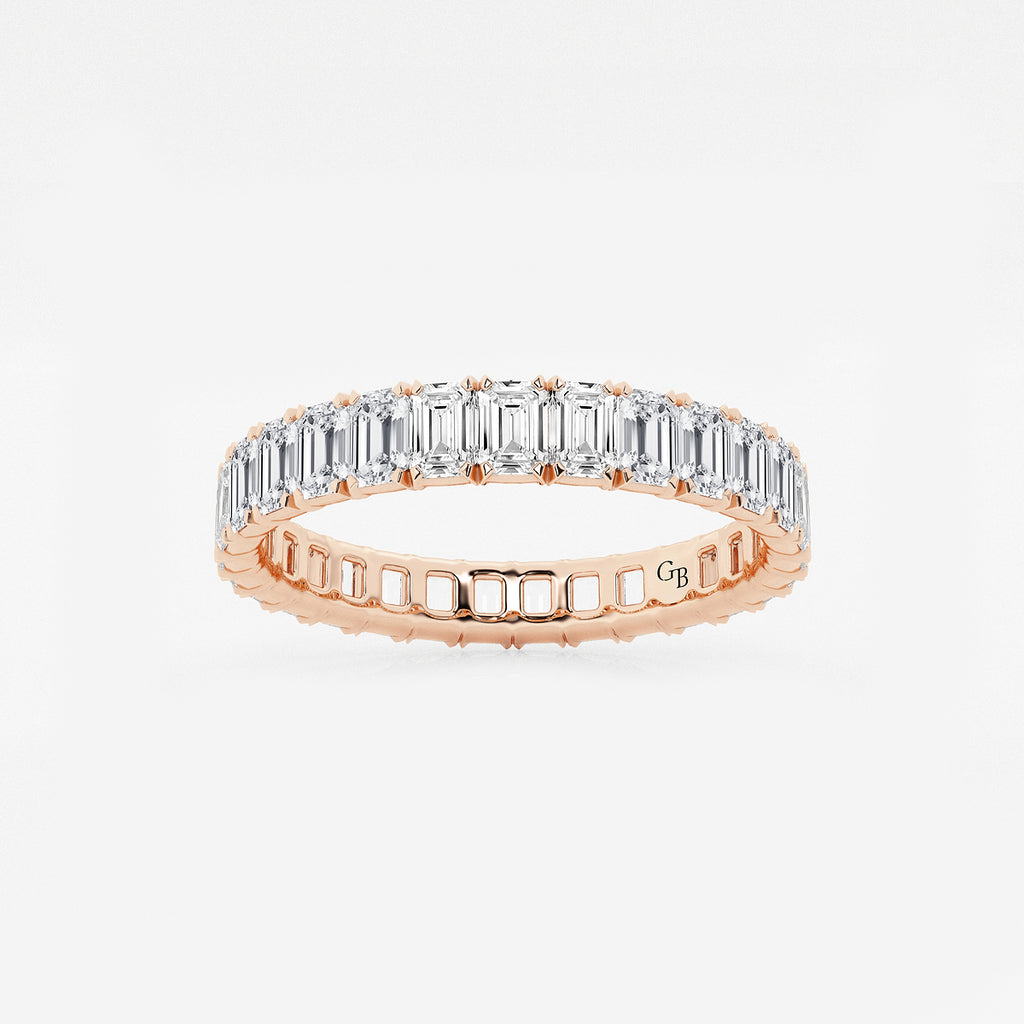 GWA006 - product video for 2 ctw Emerald Lab Grown Diamond Eternity Band - 3mm Width