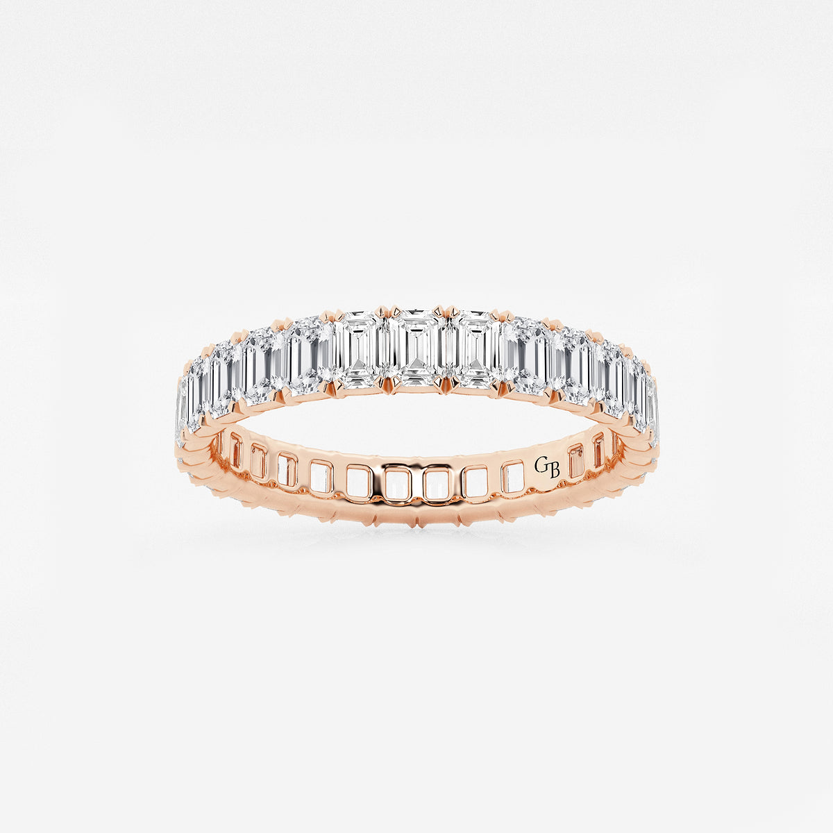 GWA006 - product video for 2 ctw Emerald Lab Grown Diamond Eternity Band - 3mm Width