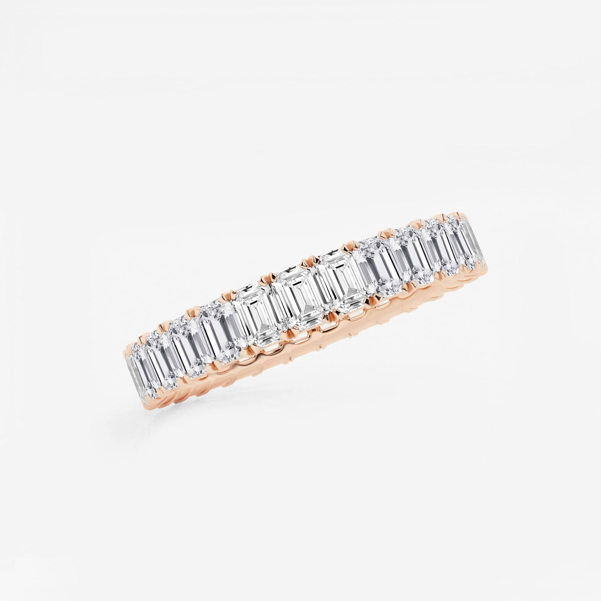 GWA006 - Additional Image 1 for  2 ctw Emerald Lab Grown Diamond Eternity Band - 3mm Width