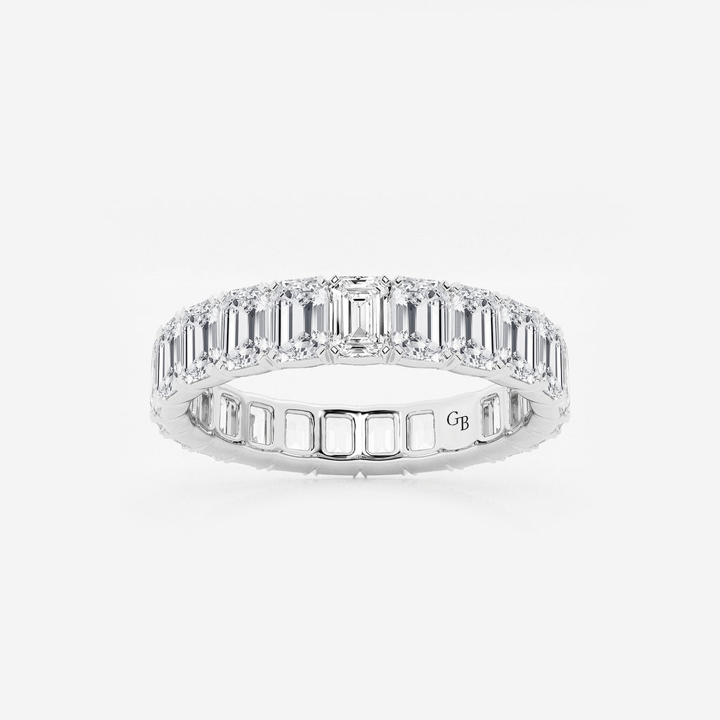 GWA006 - product video for 4 ctw Emerald Lab Grown Diamond Eternity Band - 4mm Width