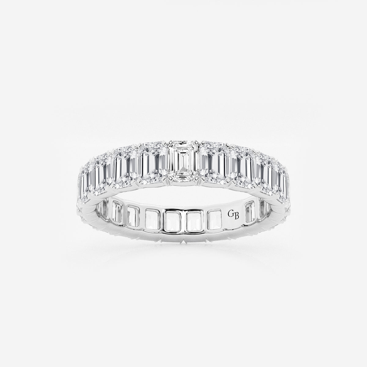GWA006 - product video for 4 ctw Emerald Lab Grown Diamond Eternity Band - 4mm Width