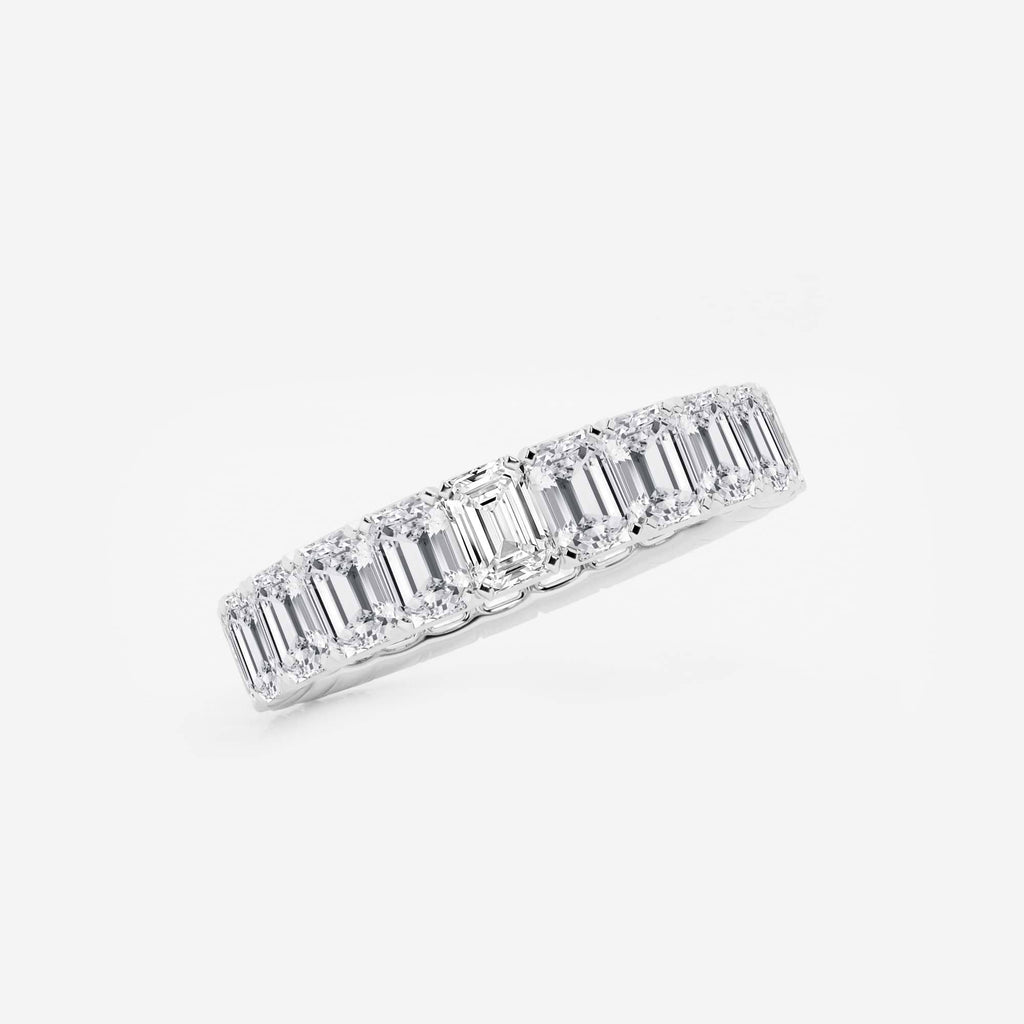 GWA006 - Additional Image 1 for  4 ctw Emerald Lab Grown Diamond Eternity Band - 4mm Width